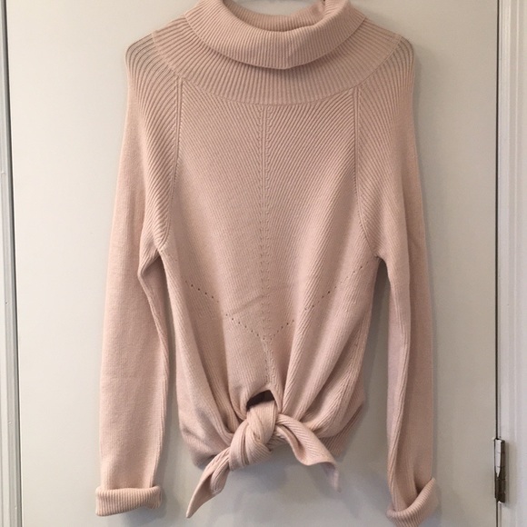 Cowlneck Tie Front Sweater | Poshmark